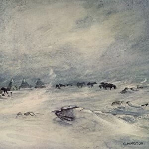 A Blizzard on the Barrier, c1908, (1909). Artist: George Marston