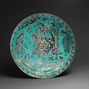 Bowl with a Majlis Scene by a Pond, Iran, dated A. H. 582 / A. D. 1186. Creator: Abu Zayd