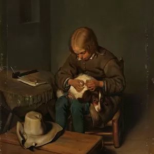 Boy Fleaing a Dog, after 1728. Creator: Unknown