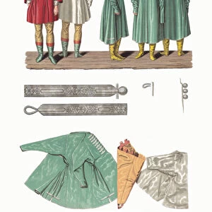 Boyar Clothing of the XVII century. Kaftan. From the Antiquities of the Russian State