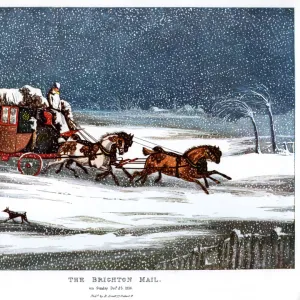 The Brighton Mail on Christmas Day, 1836 (1905). Artist: Henry Thomas Alken