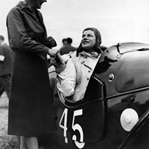 British racing drivers Betty Haig and Dorothy Patten, Goodwood, Sussex, 1948