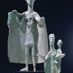 Bronze mother and child statutes, Nuragici culture, Siniscola, Sardinia, 9th-6th century BC
