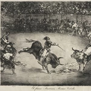The Bulls of Bordeaux: The Famous American, Mariano Ceballos, 1825. Creator: Francisco de Goya