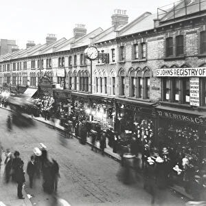 Busy street scene, St Johns Road, Clapham Junction, London, 1912