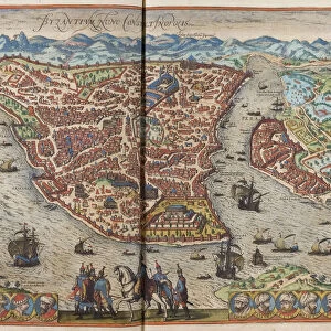 Byzantium. Constantinopolis (From: Civitates Orbis Terrarum), 1572. Artist: Hogenberg, Frans (1535-1590)