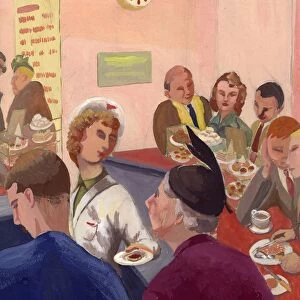 Cafe interior, London, c1950. Creator: Shirley Markham