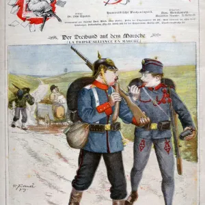 A caricature of the Triple Alliance in print, 1893 A caricature of the Triple Alliance in print, 1893