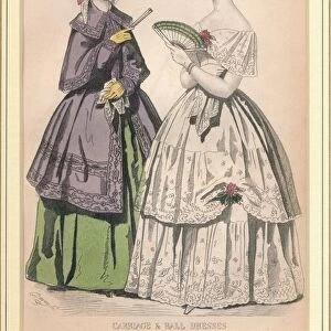 Carriage & Ball Dresses, c19th century. Creator: Unknown