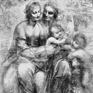 Cartoon of St Anne with Madonna and Child and St John, 15th century (1930). Artist: Leonardo da Vinci