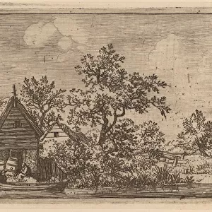 Two Casks in Front of a Cottage, probably c. 1645 / 1656. Creator: Allart van Everdingen