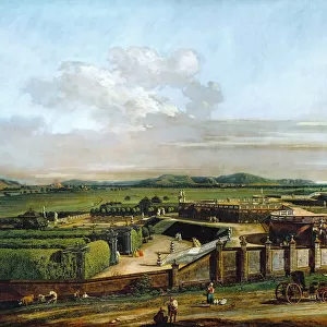 The Castle of Schlosshof seen from north, Between 1758 and 1761. Artist: Bellotto, Bernardo (1720-1780)
