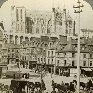Cathedral and Main Street, Queenstown, Ireland, c late 19th century. Artist: Underwood & Underwood