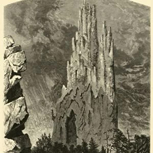 Cathedral Rock - Side-view, 1872. Creator: William Ludwell Sheppard