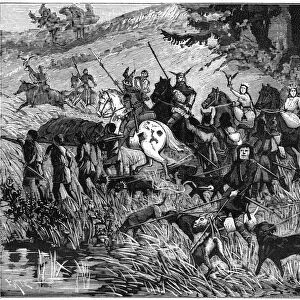 Charlemage hunting, 8th-9th century (1882-1884). Artist: Serm
