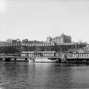 Chateau Frontenac from the River, Quebec, between 1890 and 1901. Creator: Unknown