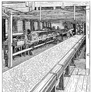 The Chintz Printing Room, Merton Abbey Mills, London, 1899