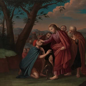 Christ Healing the Blindman, ca. 1725-30. Creator: Gerardus Duyckinck