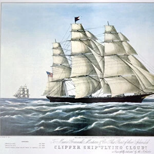 Clipper Ship Flying Cloud, 1851-1907. Artist: E Brown Jr