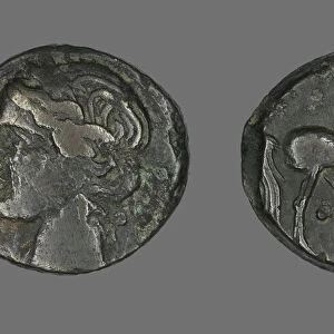 Coin Depicting the Goddess Persephone (?), about 241-146 BCE. Creator: Unknown