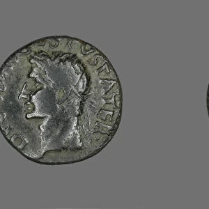 As (Coin) Portraying Emperor Augustus, 34-37. Creator: Unknown