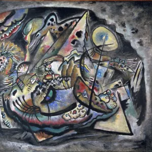 Composition. Grey Oval, 1917. Artist: Kandinsky, Wassily Vasilyevich (1866-1944)