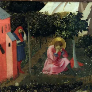 Die Taufe des heiligen Agostinus, um 1430 - 1435. Schöpfer : Angelico , Fra Johannes Die Taufe des heiligen Agostinus, um 1430 - 1435. Schöpfer : Angelico , Fra Johannes