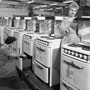Cooker production line at the GEC factory, Swinton, South Yorkshire, 1960. Artist
