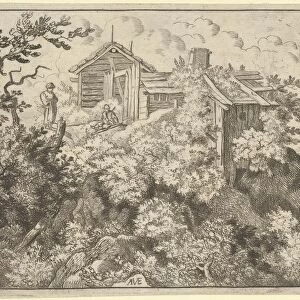 The Three Cottages on the Hill, 17th century. Creator: Allart van Everdingen