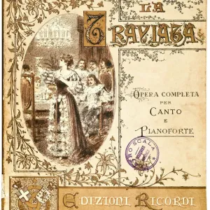 Fine Art Print of La Traviata Frontispiece, 19th century