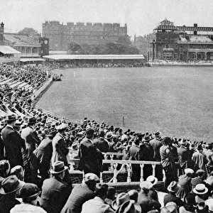 A cricket match, Lords cricket ground, London, 1926-1927. Artist: McLeish
