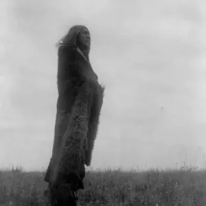 Crying to the Spirits Print, Hidatsa Indian, c1908 Crying to the Spirits Print, Hidatsa Indian, c1908