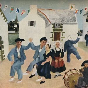 Dancing Sailors, Brittany by Christopher Woods, 1930, (1936). Creator: Christopher Wood