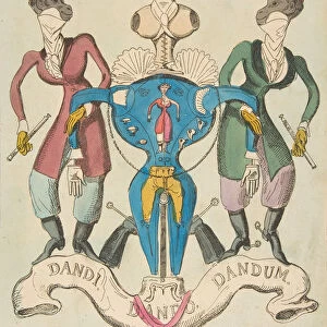 The Dandies Coat of Arms, March 28, 1819. March 28, 1819. Creator: George Cruikshank