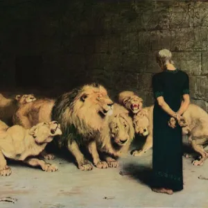 Daniel in the Lions Den, 1872, (1917). Artist: Briton Riviere