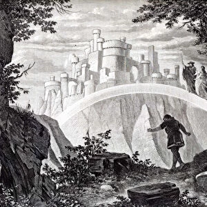 Das Rheingold by Richard Wagner. Entrance of the Gods into Valhalla. Illustration to the premiere, 1