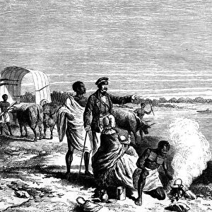 David Livingstone discovering Lake Ngami, Botswana, 1 August 1849 (1857)