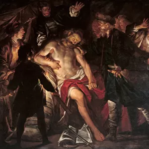 The death of Cato, c. 1640. Artist: Assereto, Gioacchino (1600-1649)