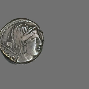 Denarius (Coin) Depicting the Goddess Juno, about 87 or 83 BCE. Creator: Unknown