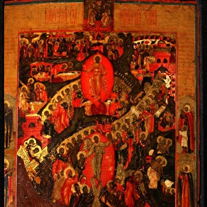 The Descent into Hell, with Selected Saints, End of 17th cen Artist: Russian icon