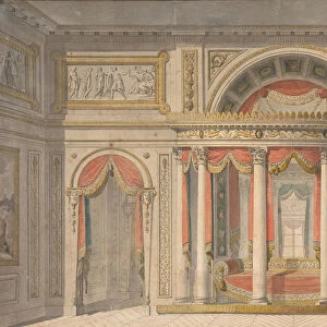 Design for a Bedroom, 1785-1838. Creator: School of Charles Percier (French