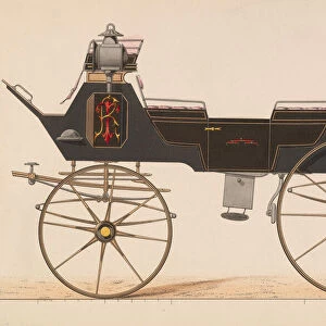 Design for Early Style Drag with No Top, ca. 1860. Creator: Brewster & Co