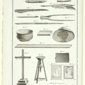 Print of Musical Instruments, 1762 Print of Musical Instruments, 1762