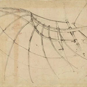 Design for a mechanical wing, 1478-1518. Creator: Leonardo da Vinci (1452-1519)