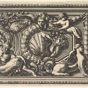 Design for a Panel with Two Variants containing a Satyr and a Sphynx, from: Pannea