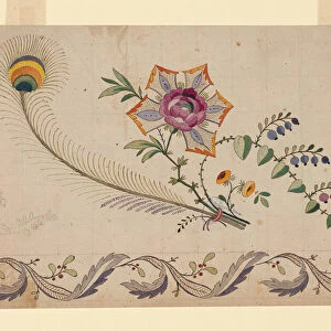 Design for a Printed, Woven, or Embroidered Border, France, 18th century