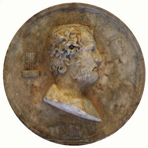 Disc with a portrait of Aeschines, Ancient Greek statesman and orator, 2nd century