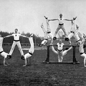 Display by the Aldershot gymnastic staff, Hampshire, 1896. Artist: Gregory & Co