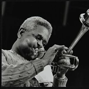 Dizzy Gillespie performing with the Royal Philharmonic Orchestra, Royal Festival Hall, London, 1985