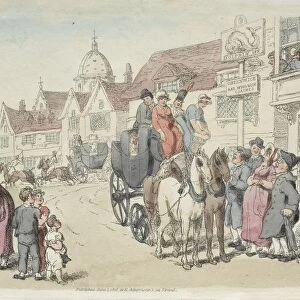 Dolphins Inn: Greenwich and Woolwich Coaches, 1816. Creator: Thomas Rowlandson (British